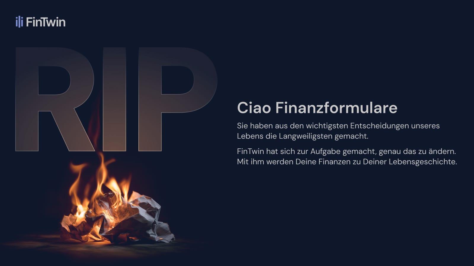 Folie: Tschüss Finanzformulare