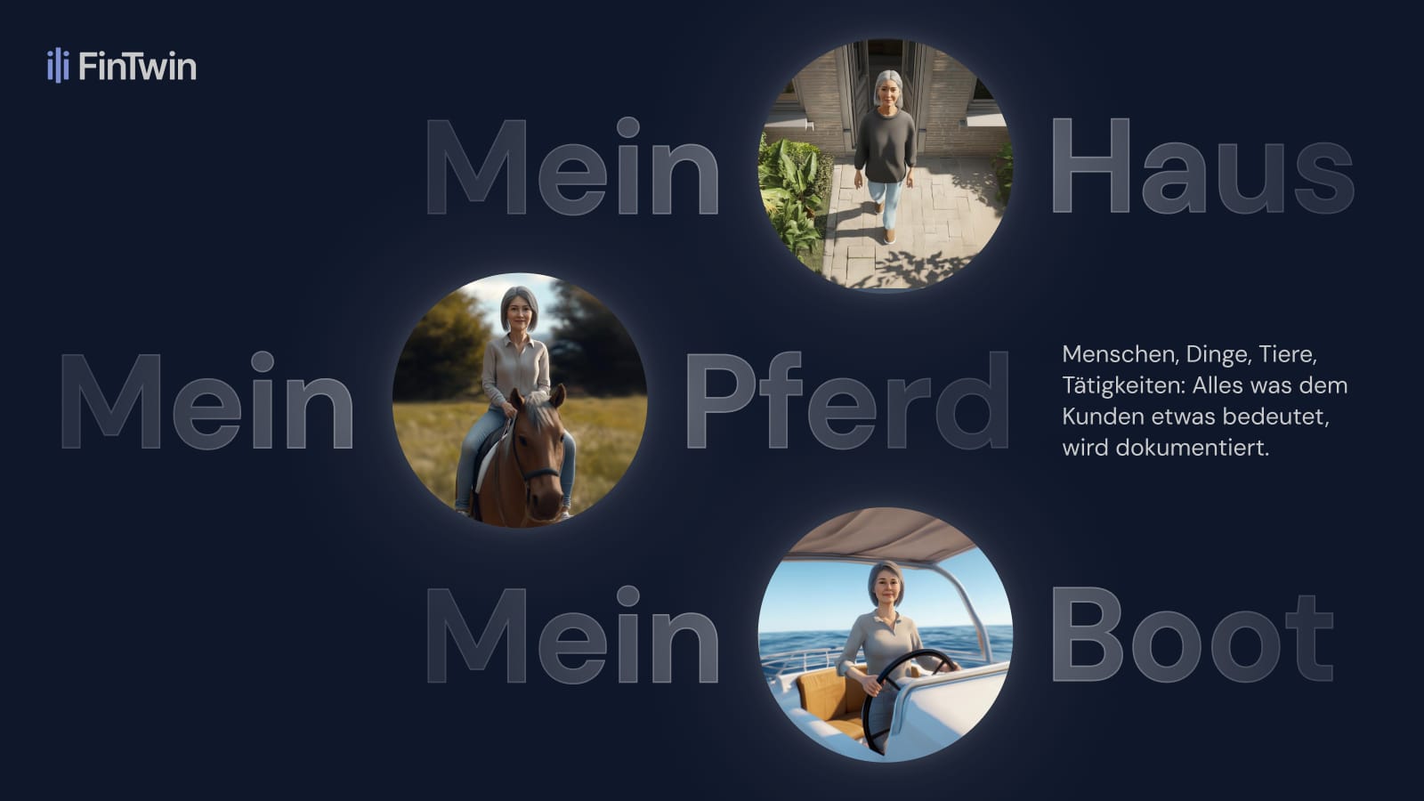 Haus, Pferd und Boot als Dinge, die zählen