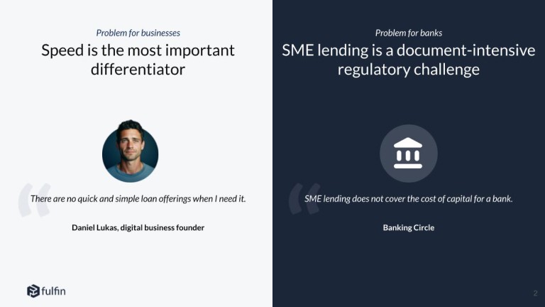 Slide-uri despre problemă, pentru companii și bănci